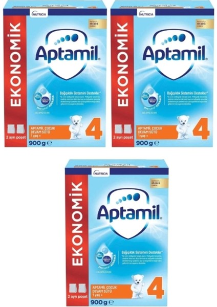 Aptamil 4 Numaralı Bebek Maması 900 gr x 3 Adet