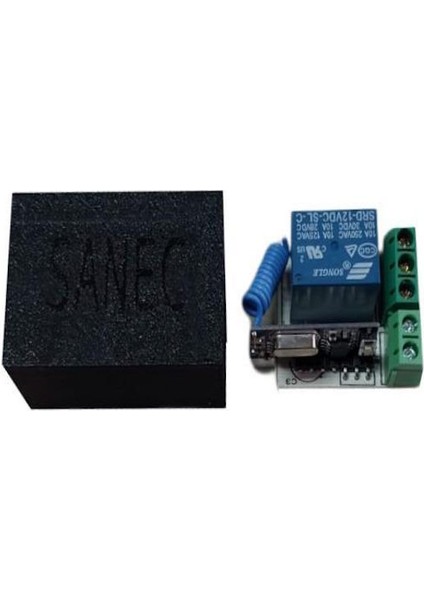 Sanec 1 Kanal 433 Mhz Kablosuz Rf Alıcılı Röle Kartı Kutulu