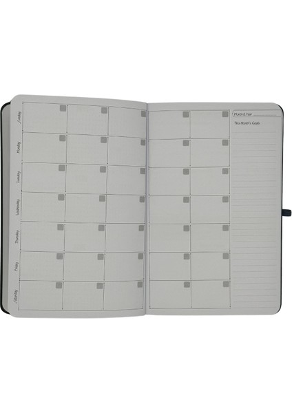 Ingilizce Süresiz Planlayıcı Ajanda - Gri Mini Not Defteri + Sticker fırsatları