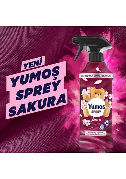 Extra Çamaşır Yumuşatıcı Sakura 1440 ml x2 + Yumoş Sprey Sakura 450 ml x1