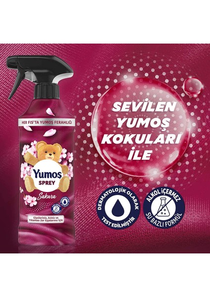 Extra Çamaşır Yumuşatıcı Sakura 1440 ml x2 + Yumoş Sprey Sakura 450 ml x1