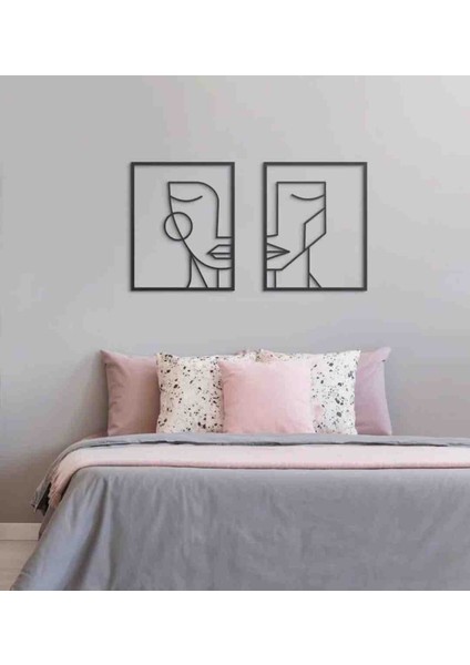 Kadın ve Erkek Metal Tablo