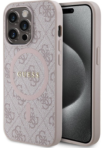 iPhone 14 Pro Max Uyumlu Kılıf Guess Lisanslı Magsafe Özellikli 4g Desenli Yazı Logolu Kapak Pembe fiyatları