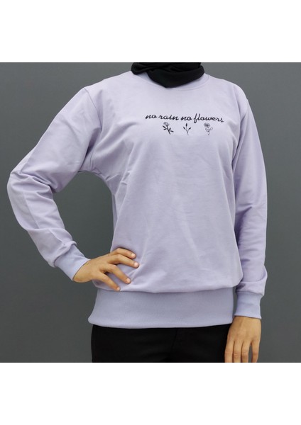 4007 Yazı Detaylı Büyük Beden Sweat modelleri