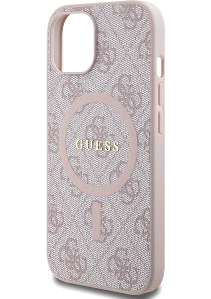 iPhone 15 Uyumlu Kılıf Guess Orjinal Lisanslı Magsafe Özellikli 4g Desenli Yazı Logolu Kapak Pembe fırsatları