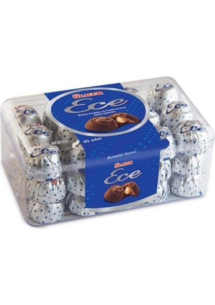 Ece Bütün Fındıklı Sütlü Çikolata 458 gr x 12 Kutu