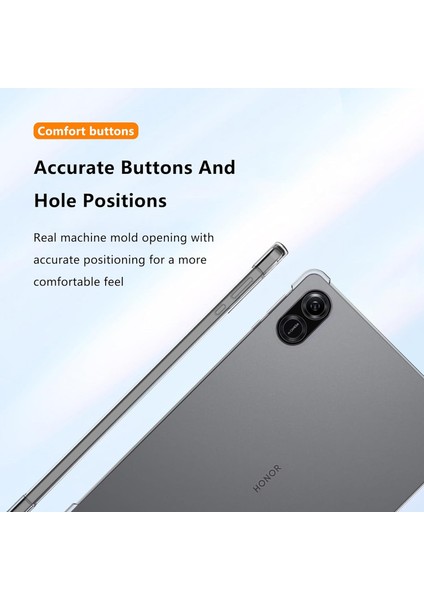 Xiaomi Redmi Pad Se 11 Inç 2023 Uyumlu Shockproof Airbag Şeffaf Kılıf + Ekran Koruyucu