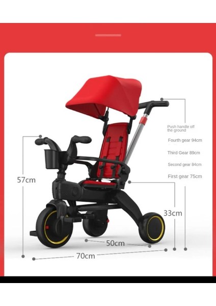 Trike Plus F3 Ebeveyn Kontrollü Katlanabilir Bisiklet