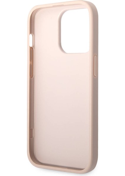 iPhone 14 Pro Max Uyumlu Kılıf Guess Pu Deri Büyük Metal Logo Dizaynlı Kapak Pembe fırsatları