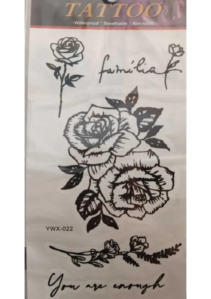 Gül ve Çiçek Geçici Dövme