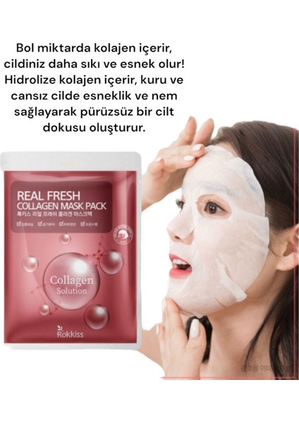 5x Collagen Mask - Sıkılaştırma ve Nemlendirme - Kolajen Yüz Maskesi 5 Adet fiyatları