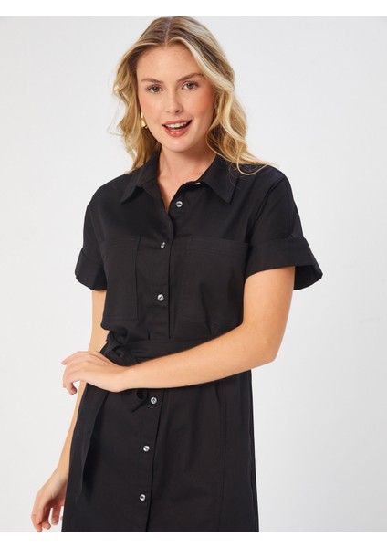 Safari Form Kısa Kol Gömlek Elbise 68293 fırsatları