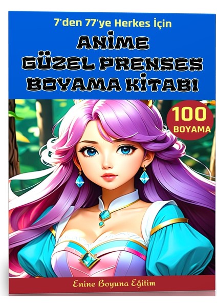 Anime Güzel Prenses Boyama Kitabı