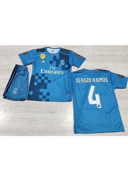 Sergio Ramos 2017 Forması Real Madrid Çocuk Tişört