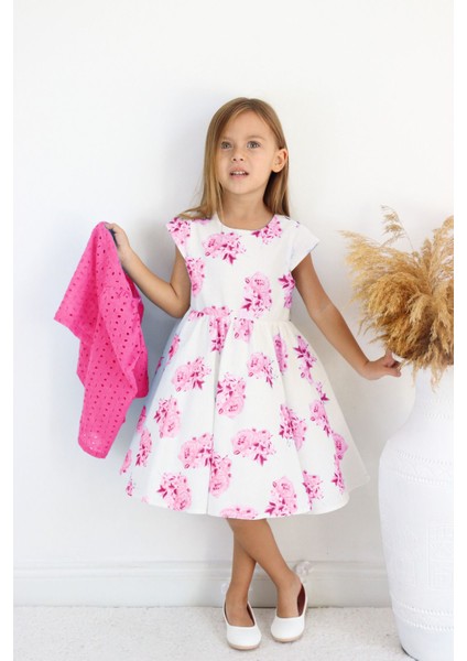Çiçek Desenli Fisto Ceketli Kız Çocuk Ikili Takım - Fuşya fiyatları