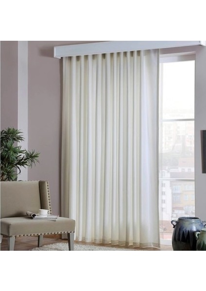 Taç Lüx Atlas Saten Krem Güneşlik Perde - 100 x 290 cm indirimleri