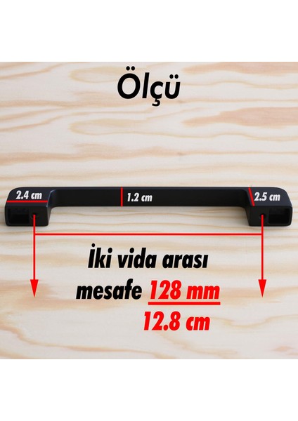 Mobilya Kulp Mutfak Dolabı Çekmece Dolap Kulpları Kapak Kulpu Kulbu Siyah 128 mm Metal