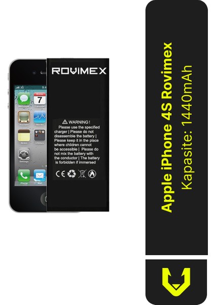 Apple iPhone 4S Batarya Pil - 1440 mAh