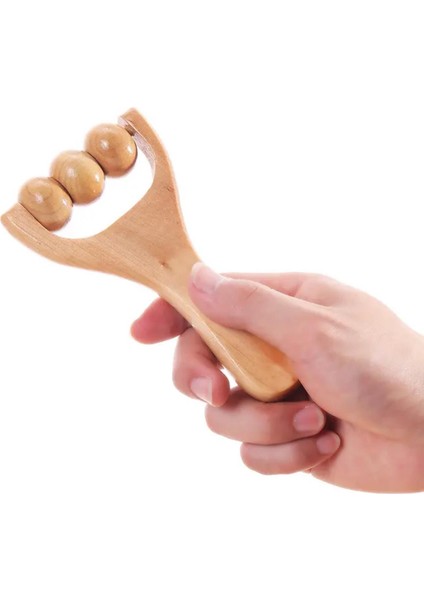 Madero Terapi & Selülit Ahşap Yüz Masaj Rulosu Model 3