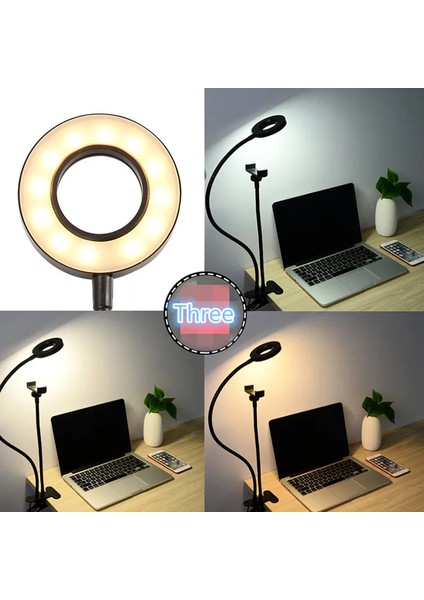 48 LED Kıskaçlı Masa Lambası 360° Kuğu Boynu, Çalışma Masası Lambası, Yatak Odası ve Ofis Için, 3 Mod USB Girişli Lamba