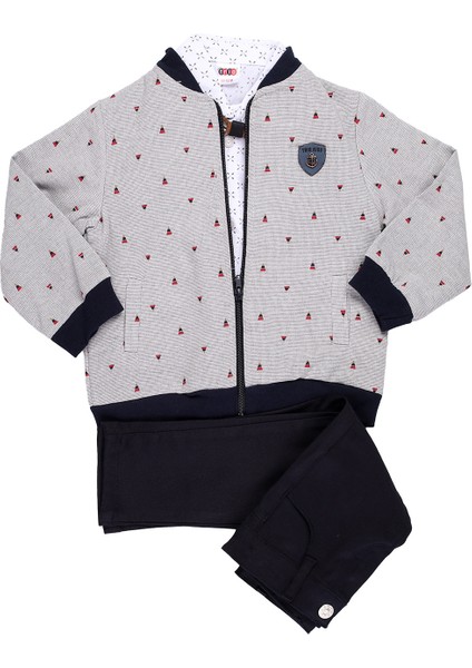 Erkek Çocuk Mevsimlik Mont ve Pantolon 3'lü Takım