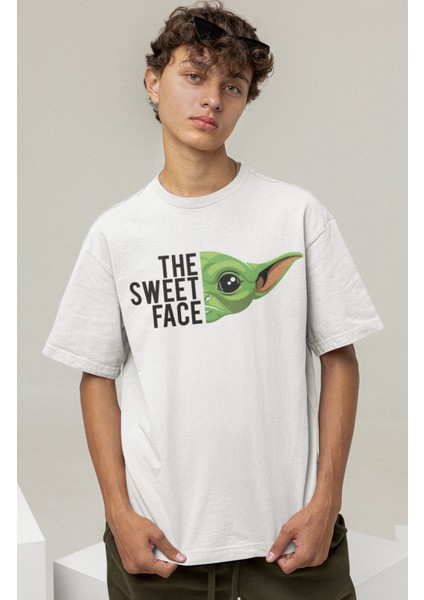 Starwars Grogu The Sweet Face Baskılı Tişört, Erkek-Kadın Baby Yoda Baskılı T-Shirt modelleri
