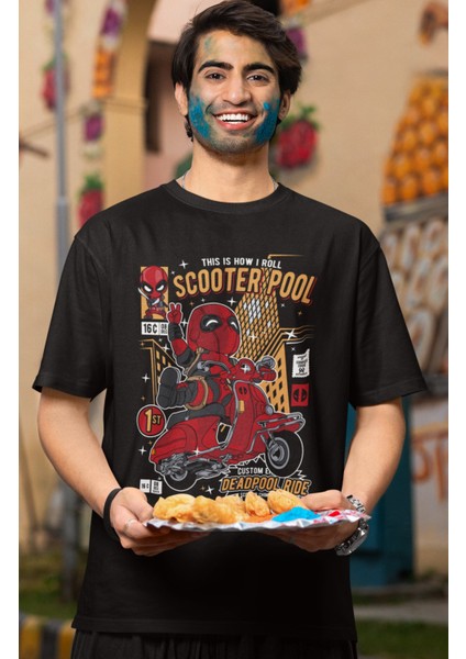 Deadpool Baskılı Tişört, Erkek-Kadın Mini Dead Pool Baskılı T-Shirt