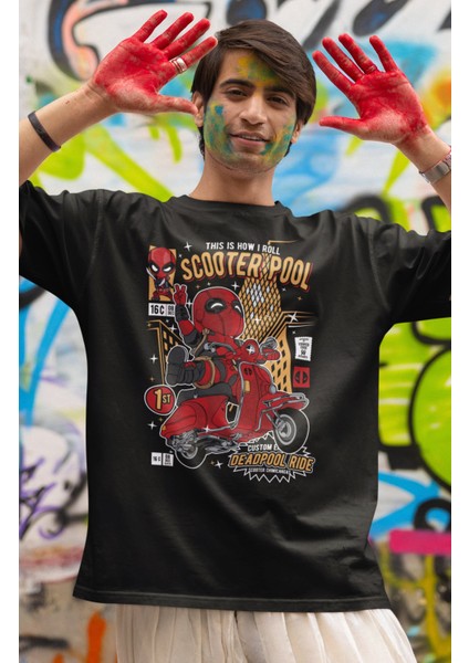 Deadpool Baskılı Tişört, Erkek-Kadın Mini Dead Pool Baskılı T-Shirt
