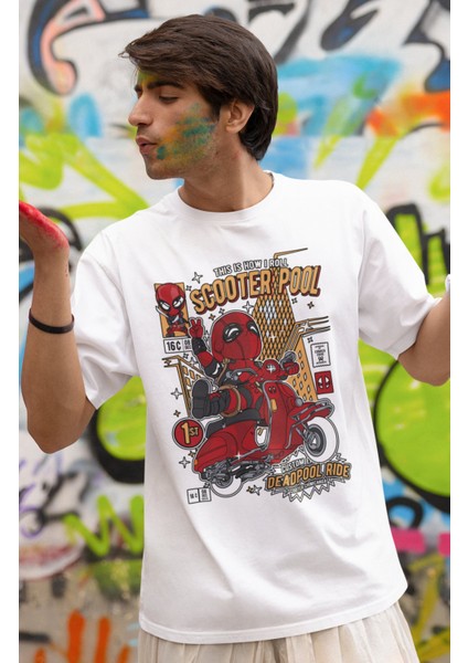 Deadpool Baskılı Tişört, Erkek-Kadın Mini Dead Pool Baskılı T-Shirt