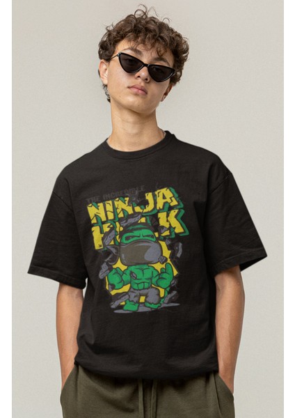 The Incredible Ninja Hulk Baskılı Tişört, Erkek-Kadın Marvel Film Temalı T-Shirt