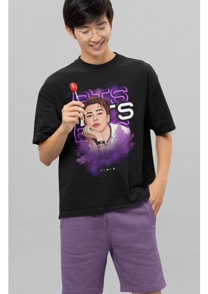 Bts Jimin Baskılı T-Shirt, Unisex K-Pop Baskılı Tişört