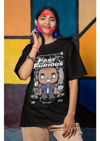 Dominic Toretto Baskılı Tshirt, Unisex Hızlı ve Öfkeli Baskılı Tişört modelleri
