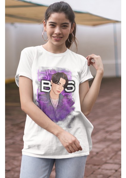 Bts Jungkook Baskılı T-Shirt, Unisex K-Pop Baskılı Tişört