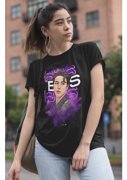 Bts Jın Baskılı T-Shirt, Unisex K-Pop Baskılı Tişört fiyatları