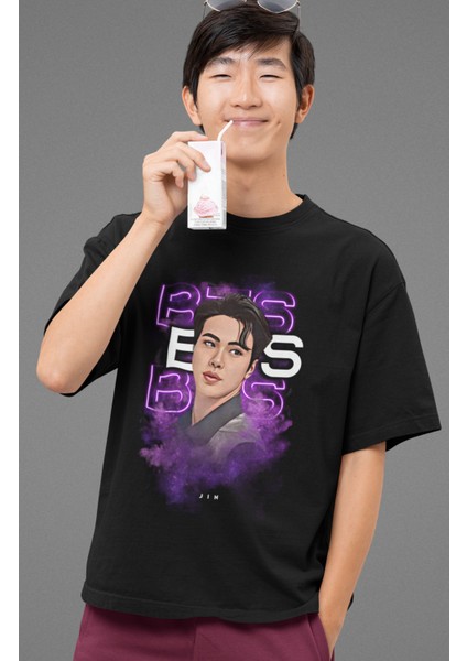 Bts Jın Baskılı T-Shirt, Unisex K-Pop Baskılı Tişört modelleri