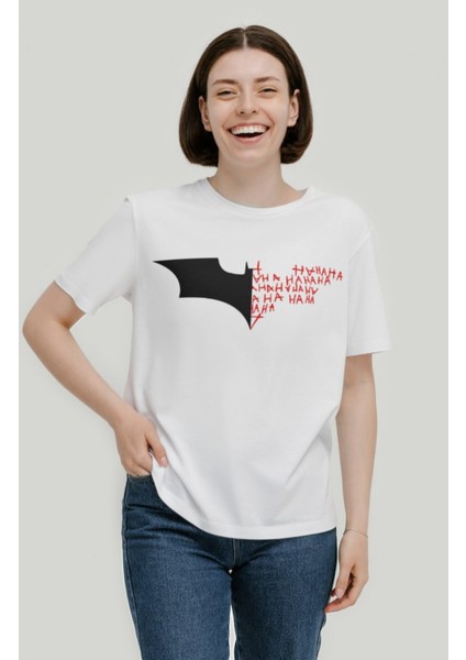 Batman Joker Baskılı T-Shirt, Unisex Batman Joker Film Temalı Tişört modelleri
