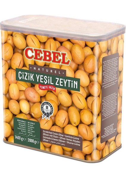 Yeşil Zeytin Çizik M 261-290 Kalibre 1400 gr Tnk