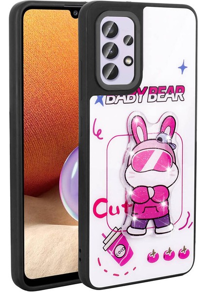 Samsung Galaxy A32 4g Kılıf Parlayan Kabartmalı Ikonik Figürlü Silikon Kapak (Amas)