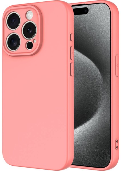 - Apple iPhone 15 Pro Max - Kılıf İçi Kadife Koruyucu Mara Lansman Kapak - Pembe