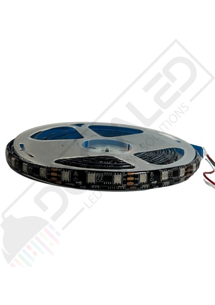 WS2811 ARGB Adreslenebilir Pixel Şerit Led IP65 5M 60Led Magic Led