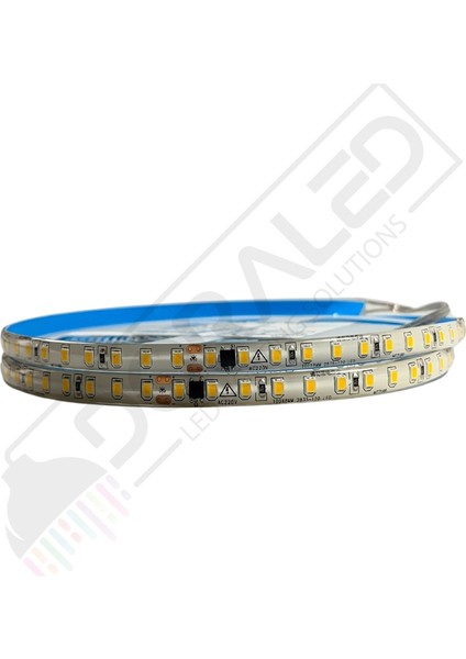 220 Volt Dim Edilebilir Şerit Led 10 Cm De Kesilebilir M/120 Led Amber (Sarı) 5M İP65