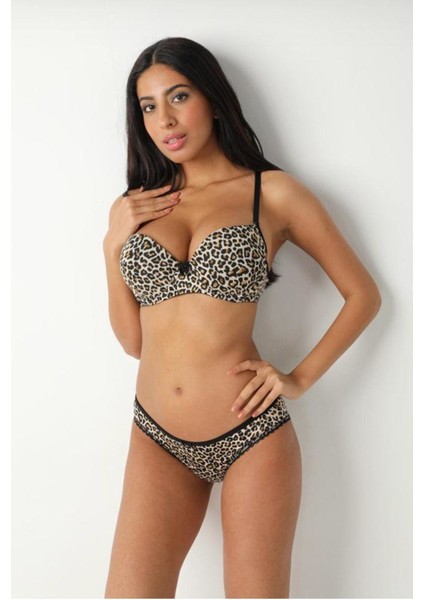 275 Sütyen Takım Leopar Dolu Leopar