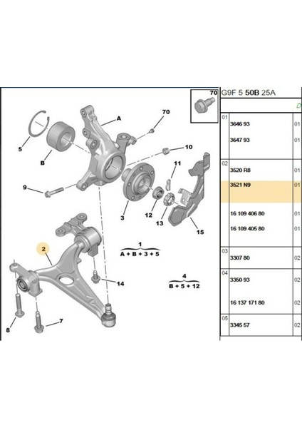 Sağ Salıncak Jumpy 08/-(97FT07363-3521N9)