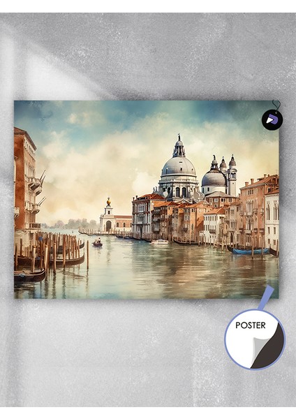 Italya Venedik Gezintisi Poster - Afiş - Dekoratif Duvar Posteri