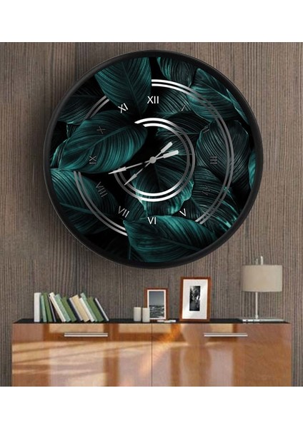 Dekoratif 3D Baskı Yuvarlak Duvar Saati-90