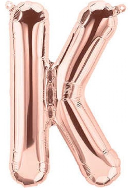 K Harf Rose Gold Folyo Balon 40 Inc 100 cm