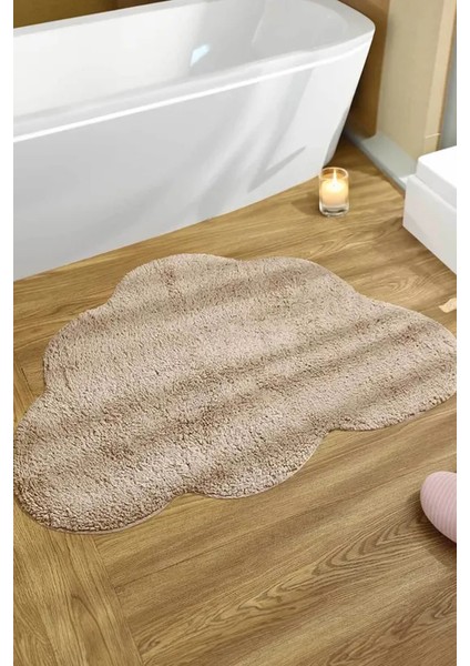 Decomia Home Puffy Premium Peluş Bulut Kaymaz Vizon Banyo Paspası Banyo Halısı Banyo Dekorasyonu