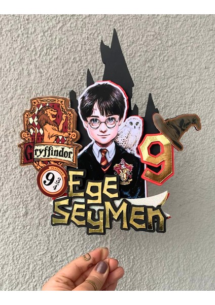 Harry Potter Temalı Erkek Çocuk Doğum Günü Süsü - Kişiye Özel Pasta Parti Süsü Cake TOPPER(19X18CM) fiyatları