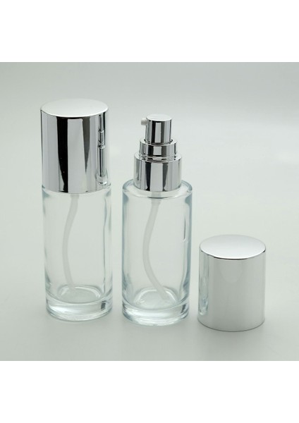 Losyon Ve Krem Şişesi 50 Ml 3 Adet Boş Şeffaf Gri Kapaklı