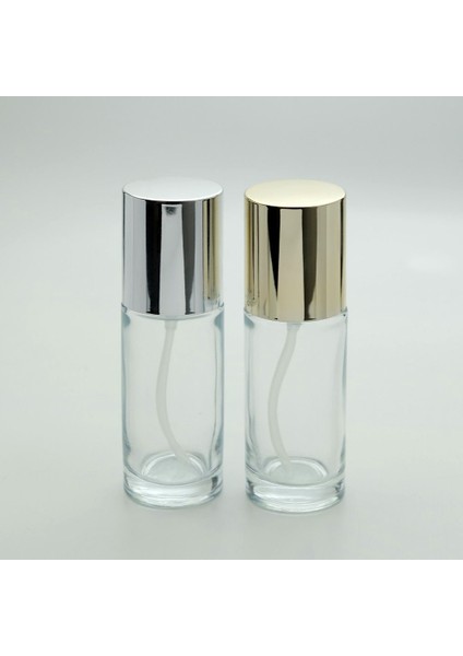 Losyon Ve Krem Şişesi 50 Ml 3 Adet Boş Şeffaf Gri Kapaklı